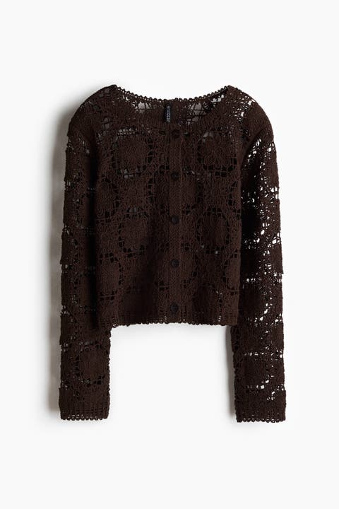 Crochet-look Cardigan