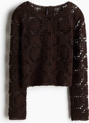 H&M Crochet-look Cardigan