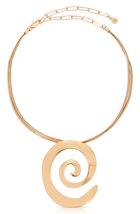Aura Swirl Pendant Necklace