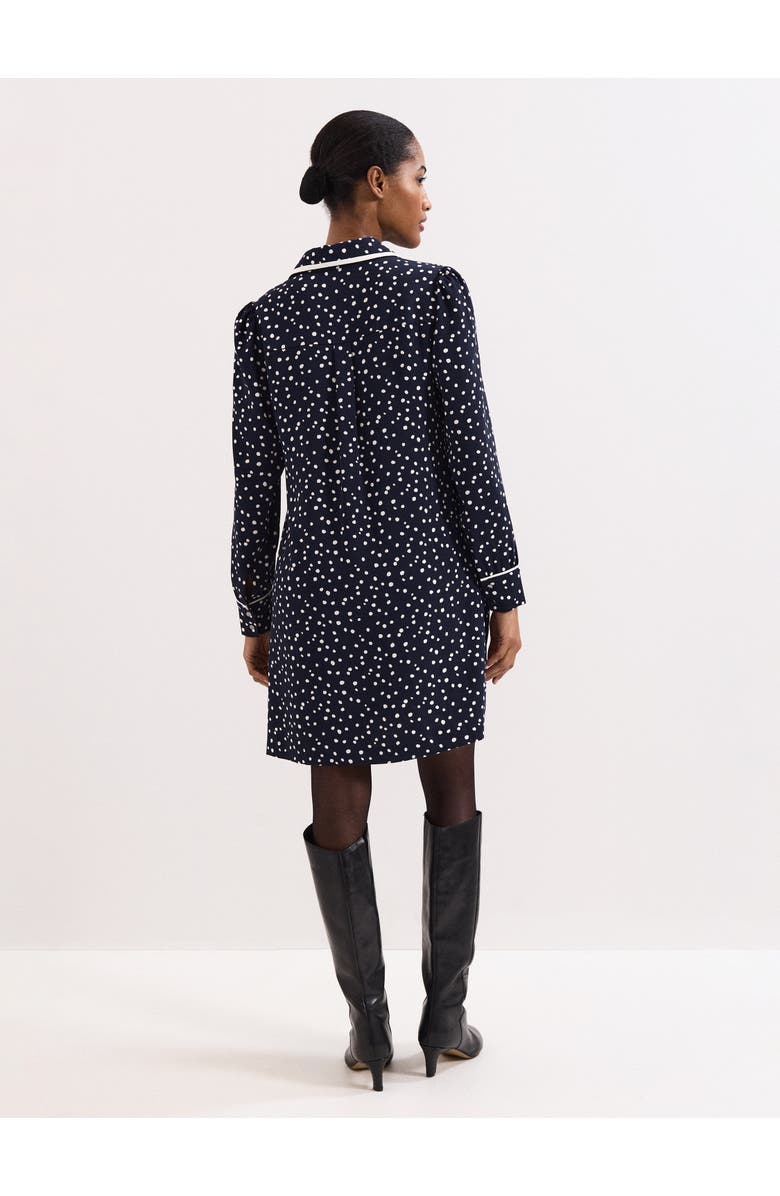 Phase Eight Collared Mini Tunic Dress, Alternate, color, Navy/Ivory