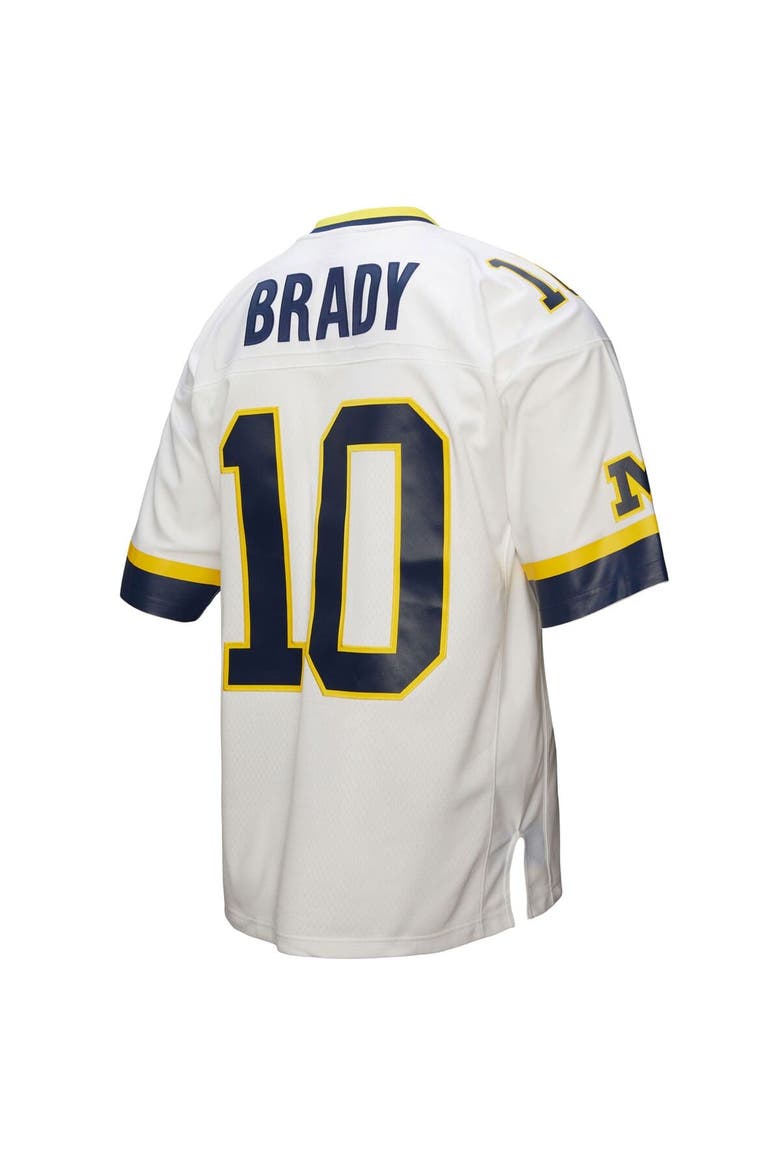 Men's Mitchell & Ness Tom Brady White Michigan Wolverines 1999 Legacy Jersey, Alternate, color, White