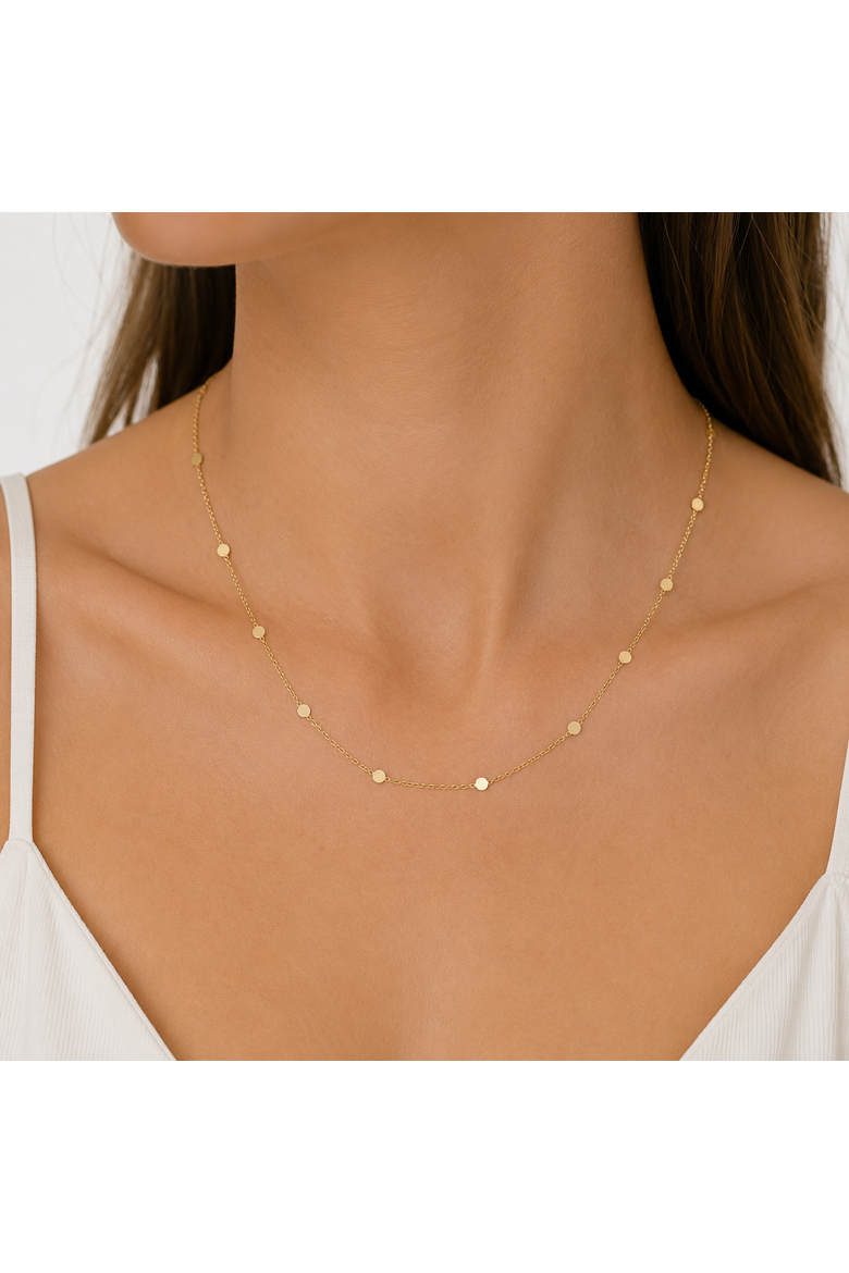 Golden Dot Layer Chain, Alternate, color, Gold