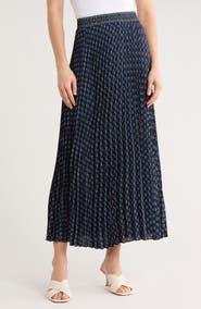 MAX STUDIO Pleated Maxi Skirt