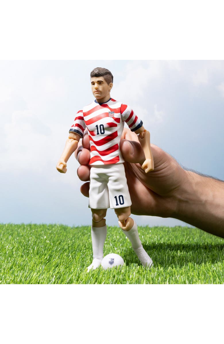 Banbo Toys Sockers 2026 USMNT Christian Pulisic Home Jersey 8" Soccer Action Figure, Alternate, color, Red