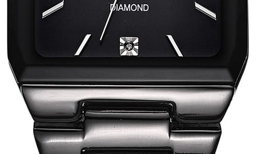 Geoffrey Beene Gen Diamond Bracelet Watch, 42mm In Gray