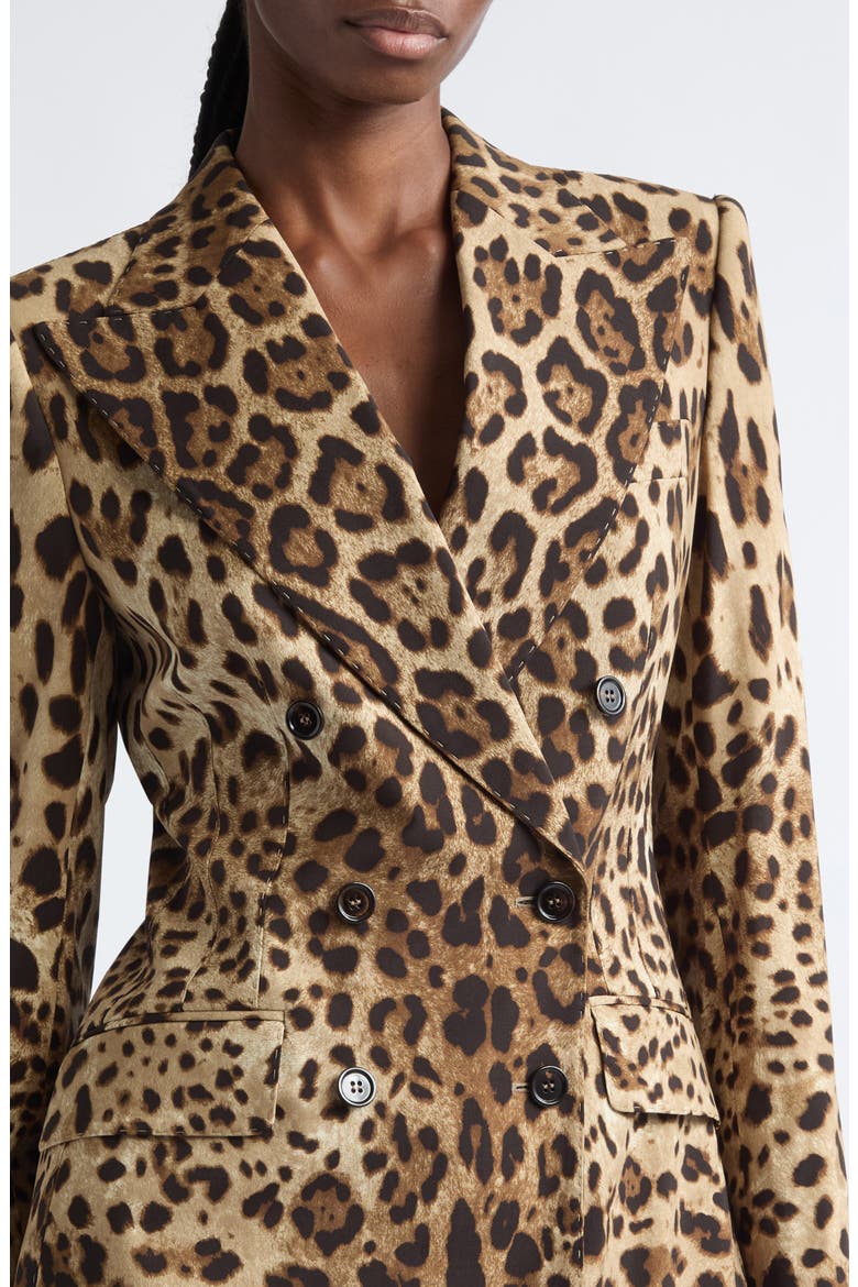 Leopard Print Stretch Wool Blazer, Alternate, color, LEO NEW