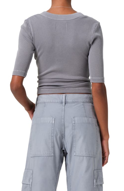 Citizen Of Humanity Citizens Of Humanity Nali Short Sleeve Henley Top In Gray