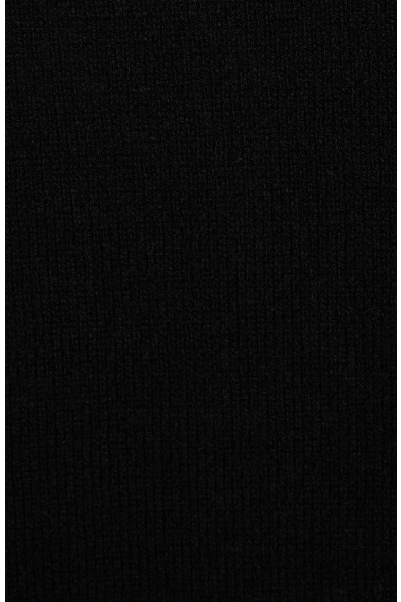 Cashmere Crewneck Cardigan, Alternate, color, BLACK