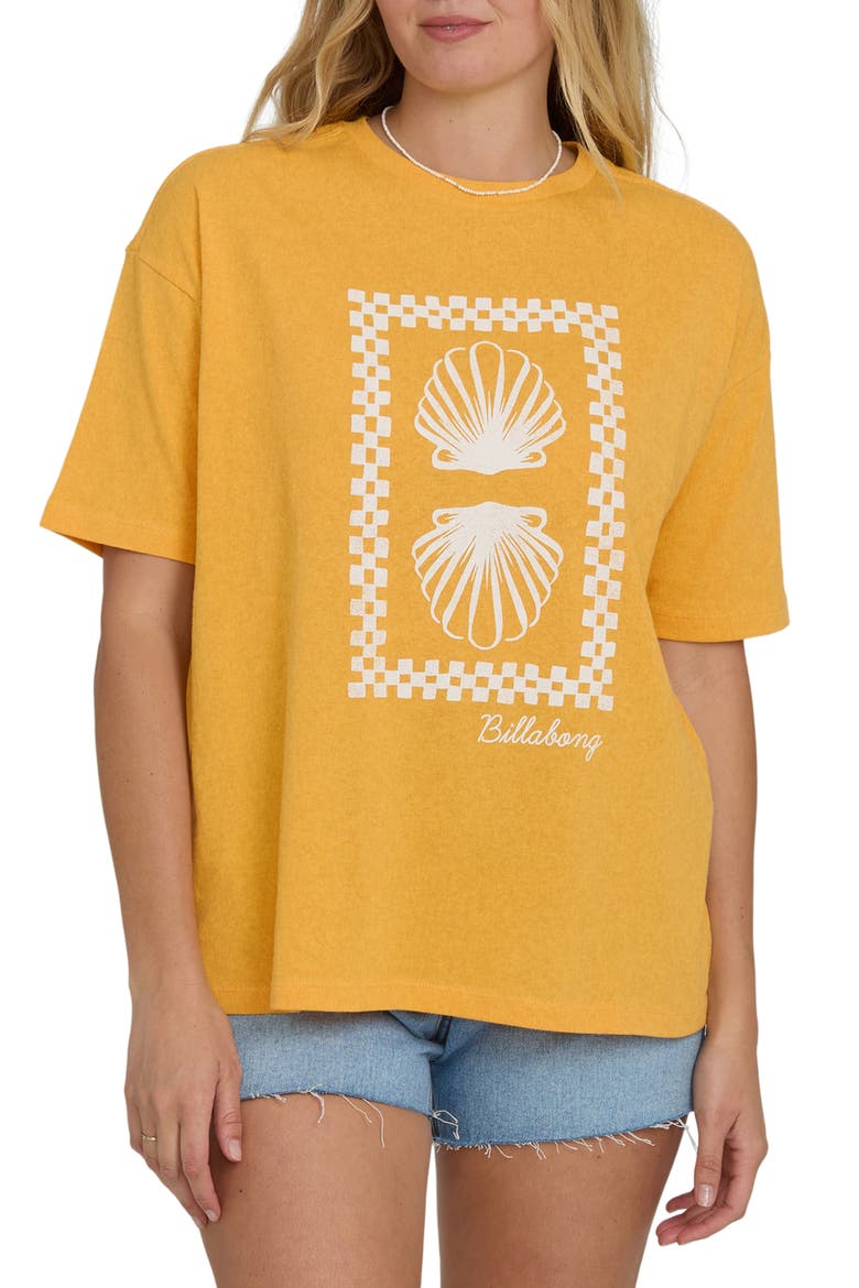 Balance of Waves Oversize Cotton Graphic T-Shirt, Main, color, SUN KISSED
