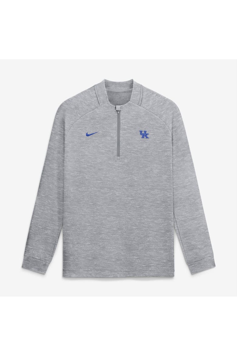 Men's Nike  Gray Kentucky Wildcats Par Raglan Tri-Blend Therma-FIT Half-Zip Pullover, Main, color, Gray