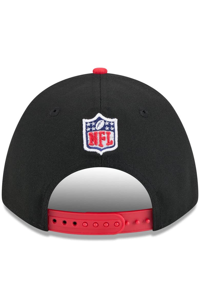 New Era Men's New Era Black/Red Houston Texans 2025 NFL Draft 9FORTY A-Frame M-Crown Adjustable Hat, Alternate, color,
