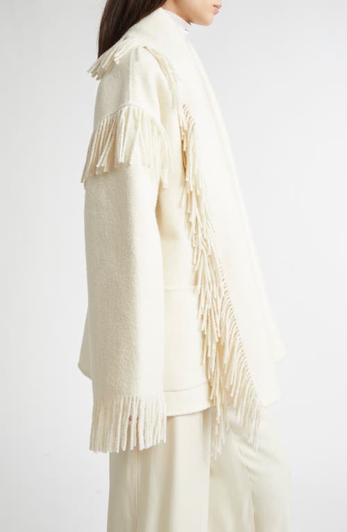 Totême Toteme Double Face Wool Blend Scarf Jacket In Neutral