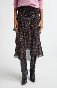 Isabel Marant Étoile Brigitte Ruffle Smocked Midi Skirt