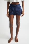 Zimmermann Mahon Broderie Anglaise Denim Shorts