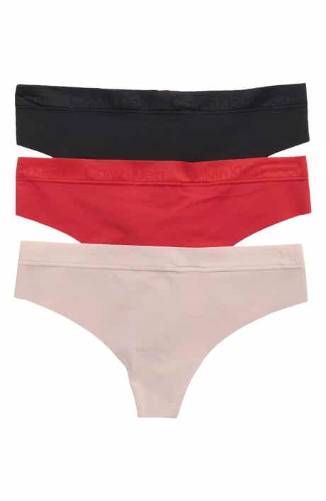 Calvin Klein Raw Edge Assorted 3-Pack Thongs