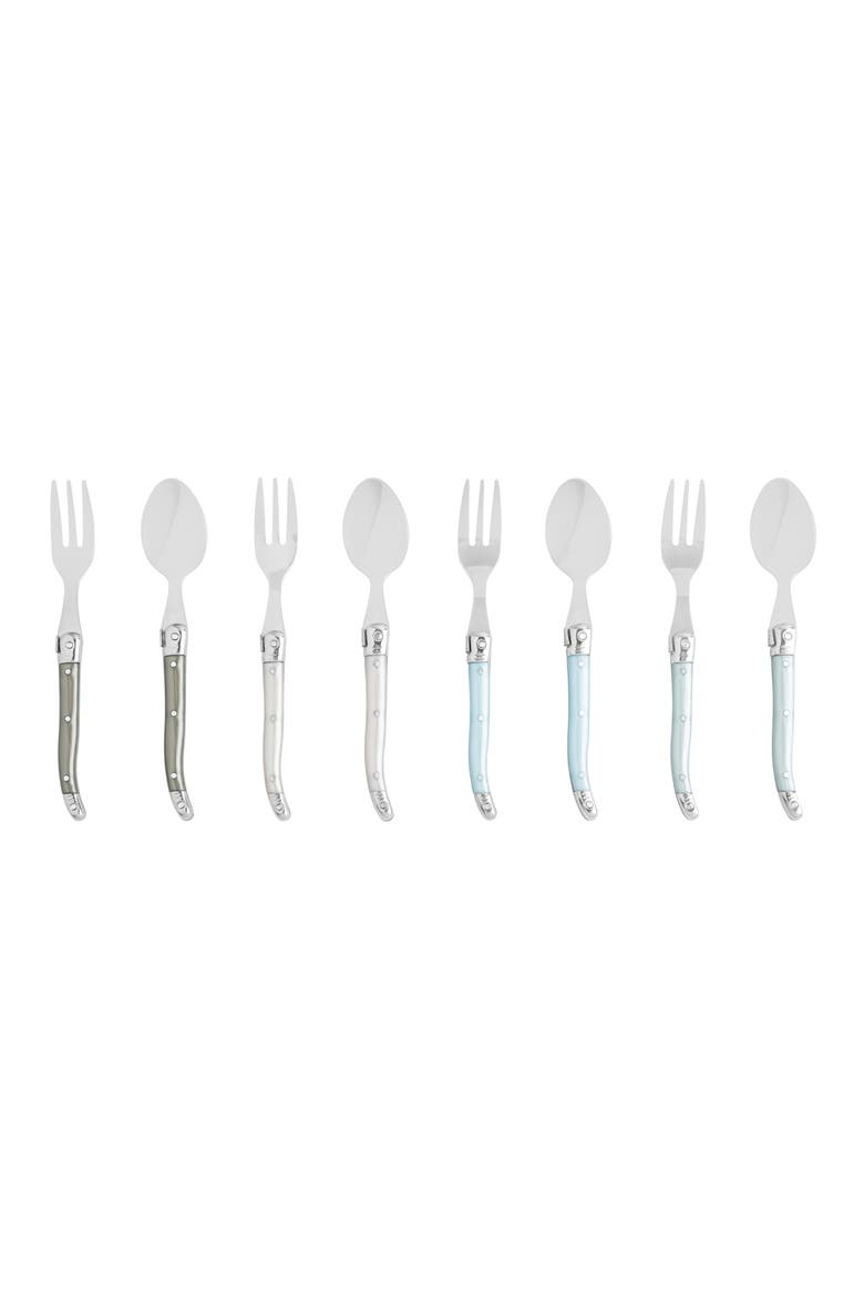 Laguiole Cocktail Utensil Set, Main, color, GREEN/ BABY BLUE/ SILVERY