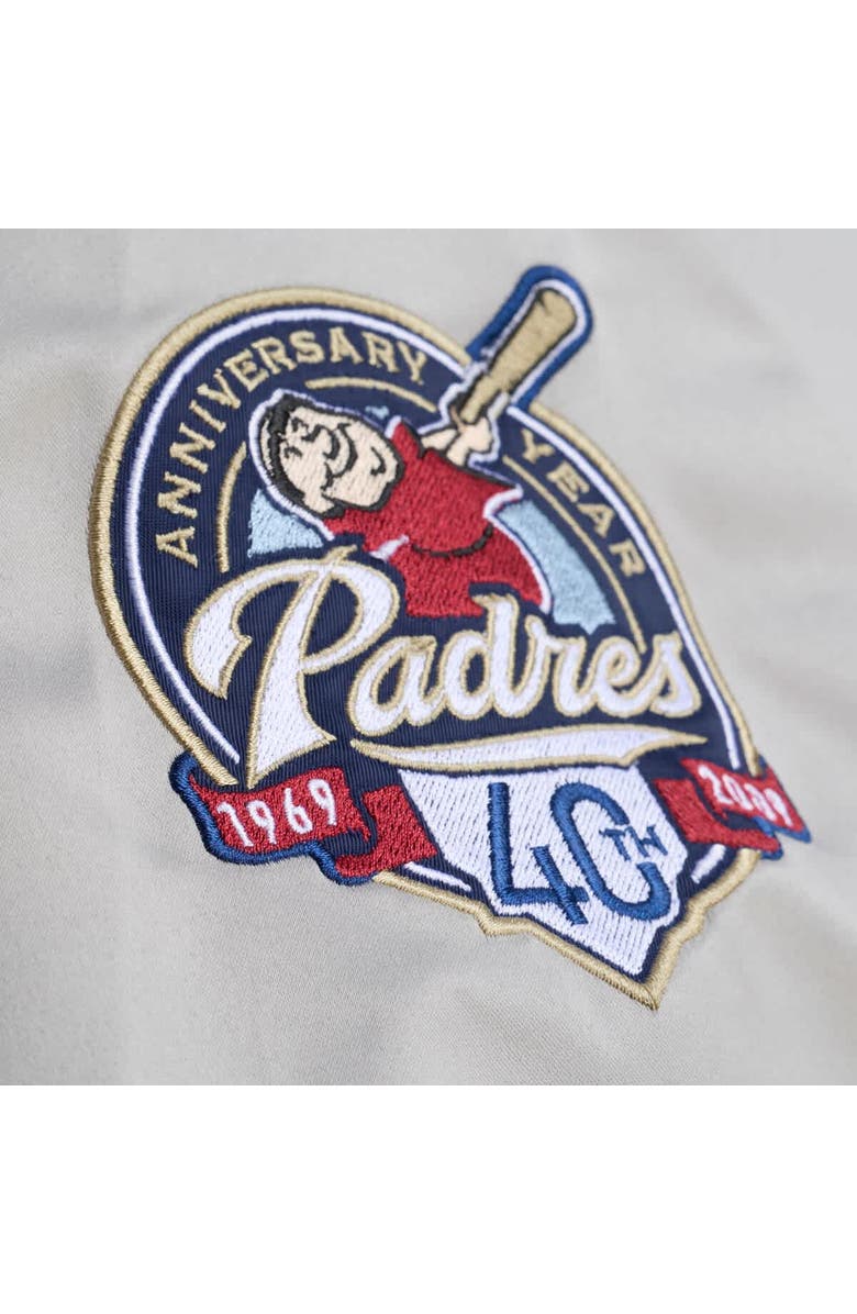 Mitchell & Ness Men's Mitchell & Ness  Gray San Diego Padres Thunderstorm Head Coach Lightweight Satin Full-Snap Jacket, Alternate, color, Gray