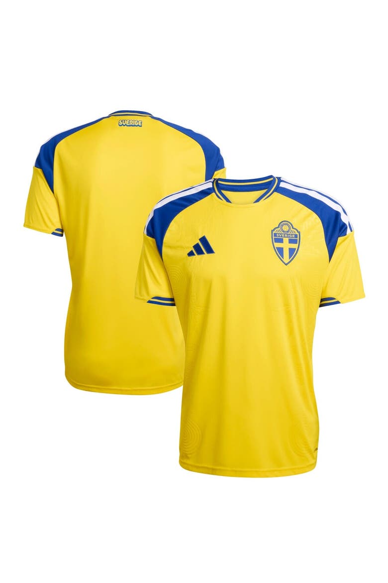 00’s  Sweden soccer game shirt adidas Men's adidas Yellow Sweden National Team FIFA x World Cup
