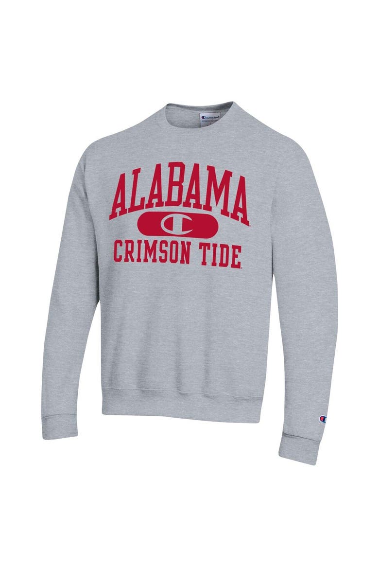 Men's Champion Heather Gray Alabama Crimson Tide Arch Pill Sweatshirt, Alternate, color, Heather Gray