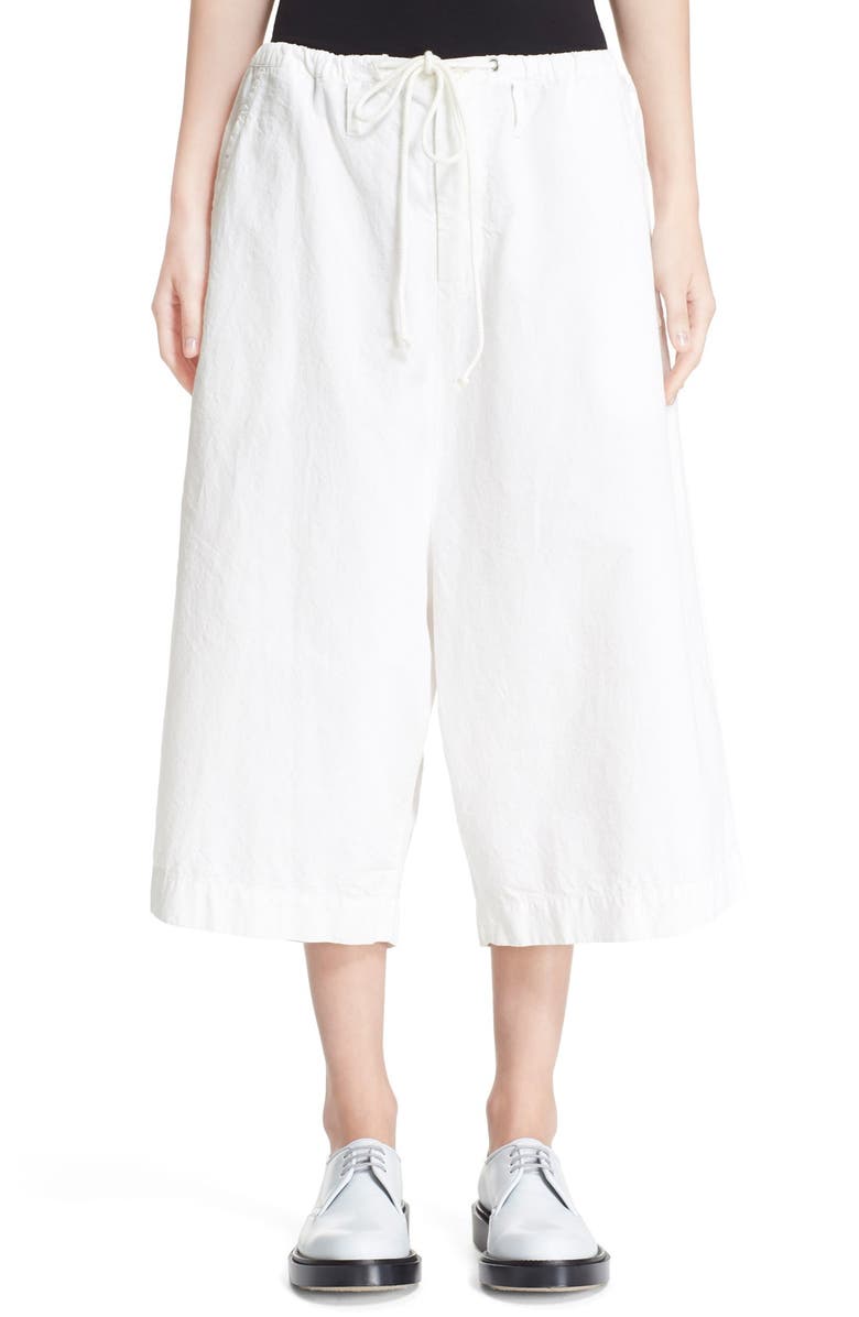 Y's by Yohji Yamamoto Wide Leg Crop Pants, Main, color,