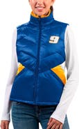 G-III 4HER BY CARL BANKS Women's G-III 4Her by Carl Banks Royal Chase Elliott Versatile Full-Zip Puffer Vest