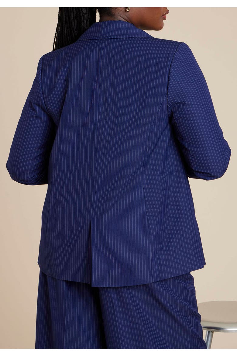 Pinstripe Blazer, Alternate, color, NAVY PINSTRIPE