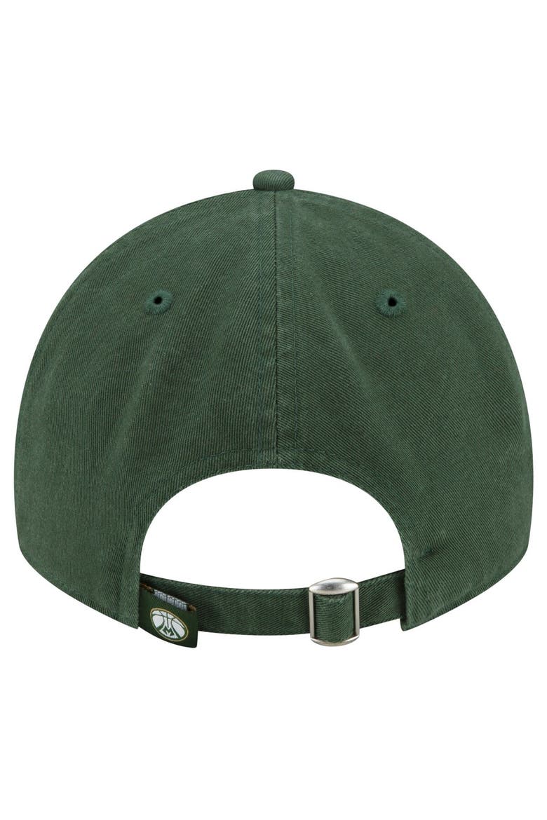 Men's New Era Hunter Green Milwaukee Bucks Team 2.0 9TWENTY Adjustable Hat, Alternate, color, Hunter Green