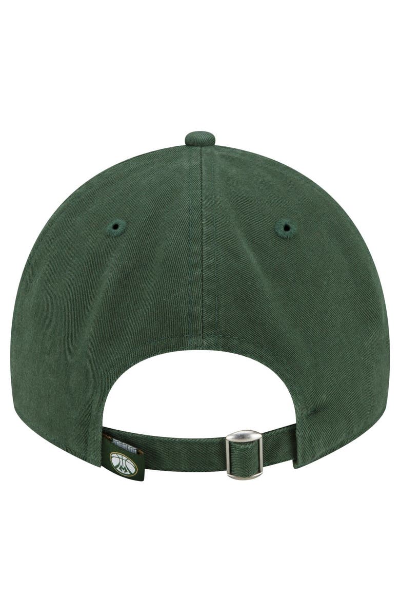 New Era Men's New Era Hunter Green Milwaukee Bucks Team 2.0 9TWENTY Adjustable Hat, Alternate, color, 