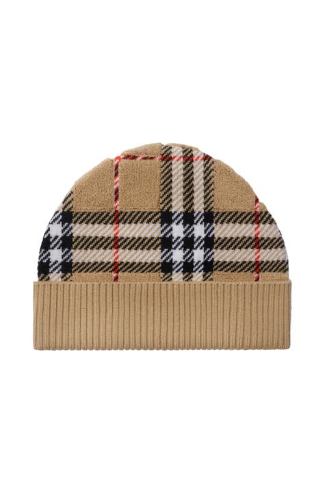 Check Wool Beanie