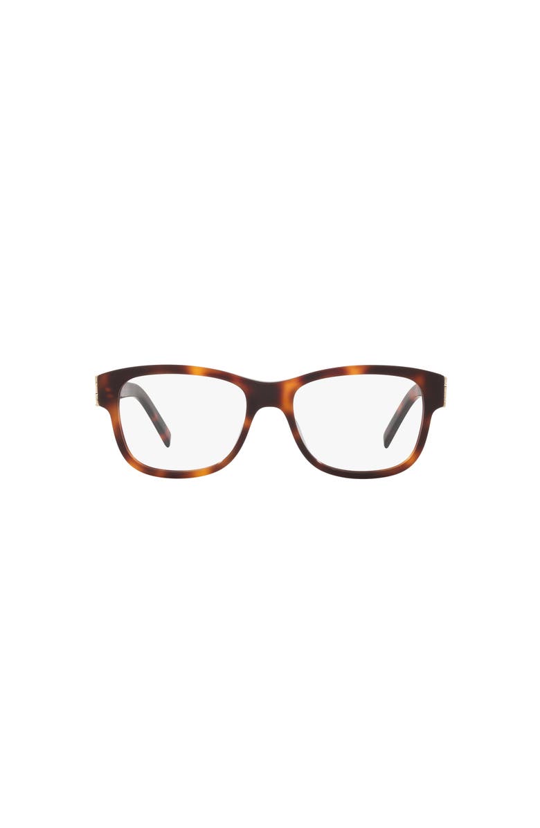 Saint Laurent 53mm Oval optical glasses, Alternate, color, Tortoise