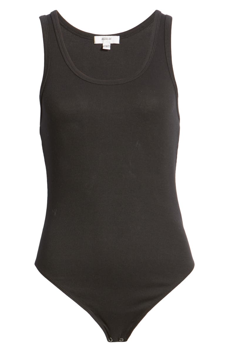 AGOLDE Ribbed Tank Bodysuit, Alternate, color, 