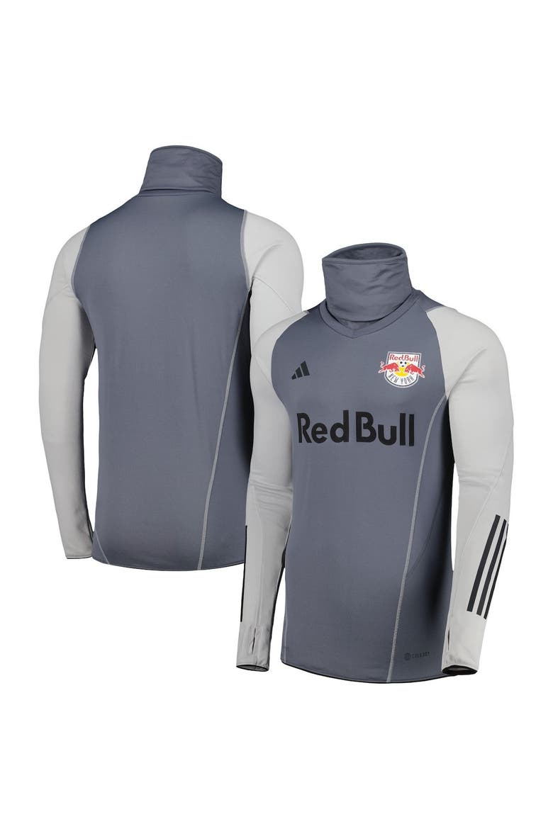 Men's adidas Gray New York Red Bulls Warm Raglan COLD.RDY Top, Main, color, Gray