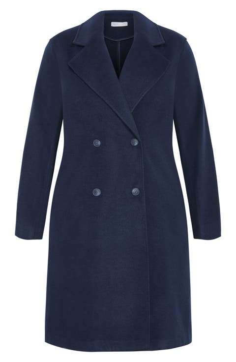 Anita Double Breasted Longline Melton Coat