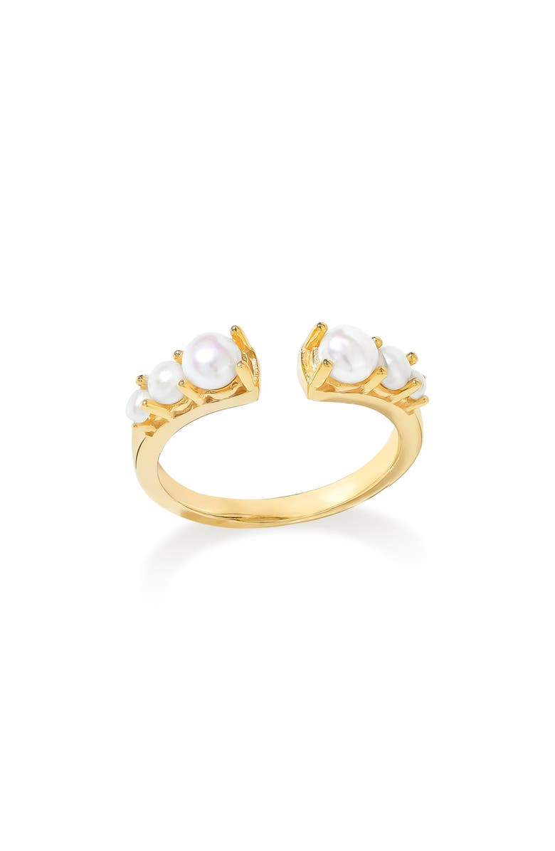 YS GEMS Cultured Pearl Split Shank Ring, Alternate, color, White