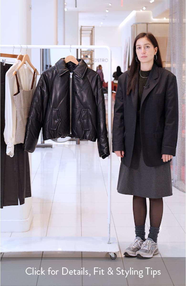 Leather Puffer Jacket, sales video thumbnail