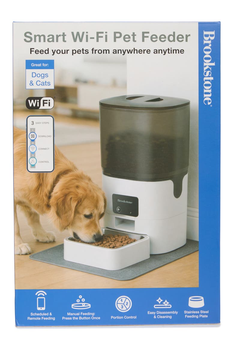 Smart Wi-Fi Pet Feeder, Main, color, WHITE