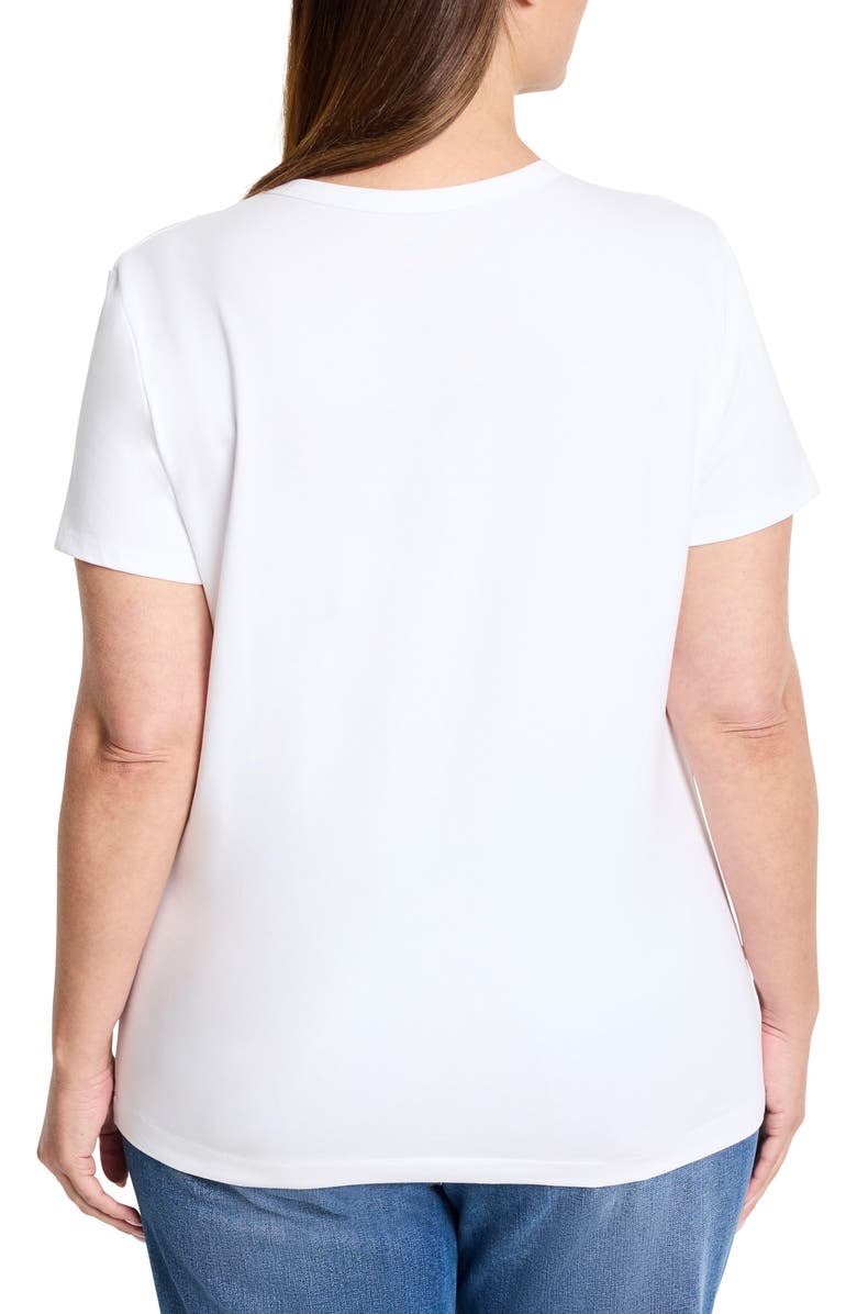 NIC+ZOE Perfect Crewneck T-Shirt, Alternate, color, Paper White