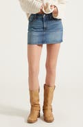 PacSun Bella Mid Rise Denim Miniskirt