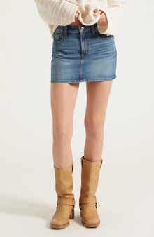 Bella Mid Rise Denim Miniskirt