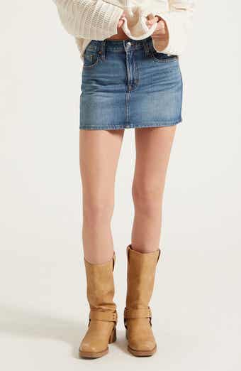 Bella Mid Rise Denim Miniskirt