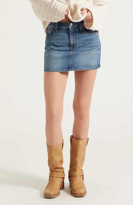 Bella Mid Rise Denim Miniskirt