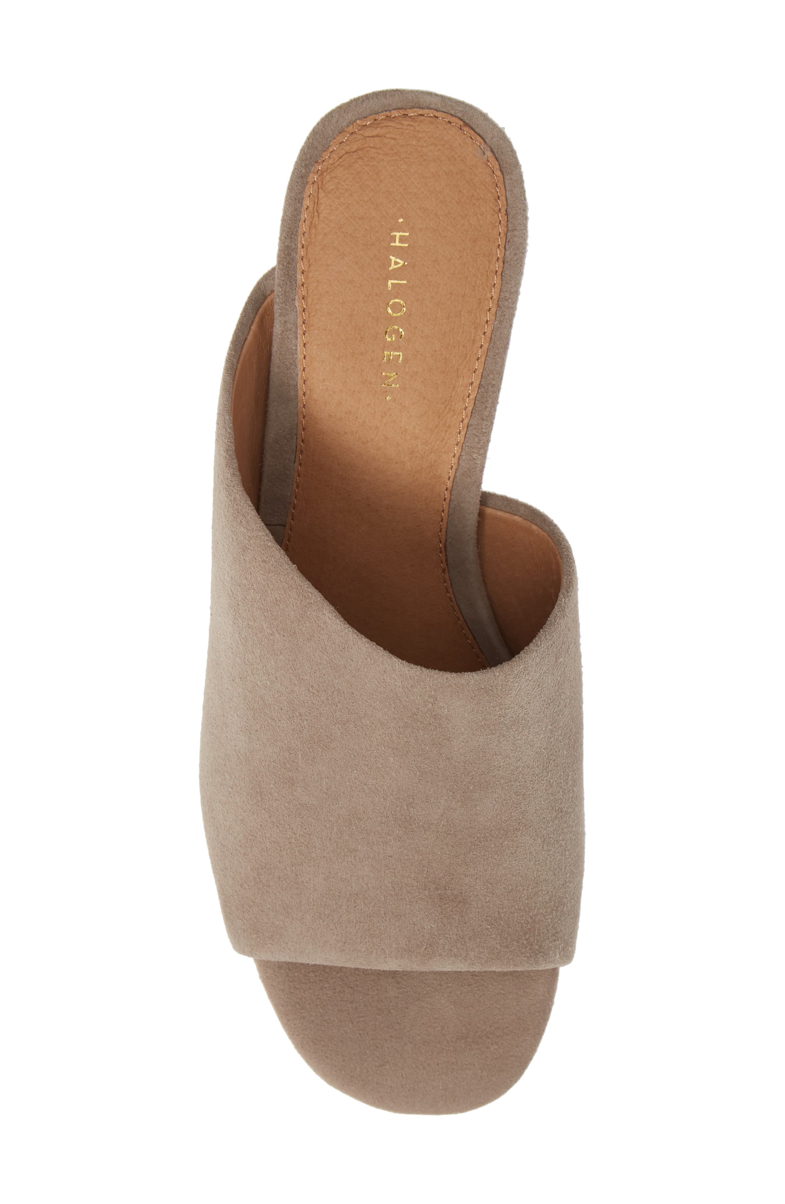 Faye Asymmetrical Slide Sandal, Alternate, color, STONE SUEDE
