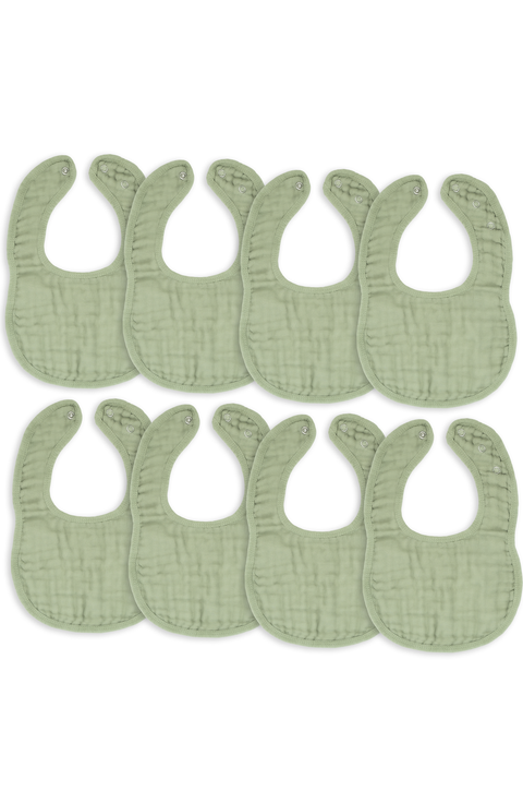 Muslin Bibs - Pack of 8