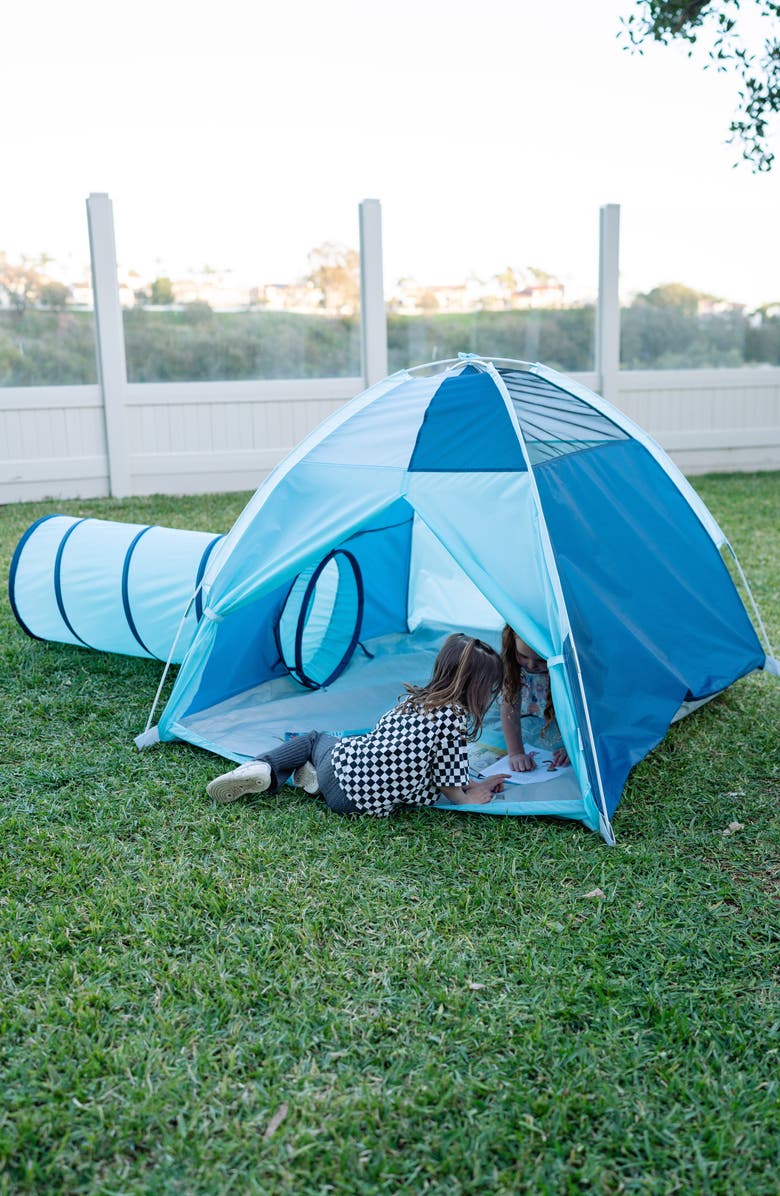 Pacific Play Tents Cool Blue Play Tent with Tunnel, Alternate, color, Blue