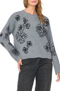 Vince Camuto Embroidered Crewneck Sweater