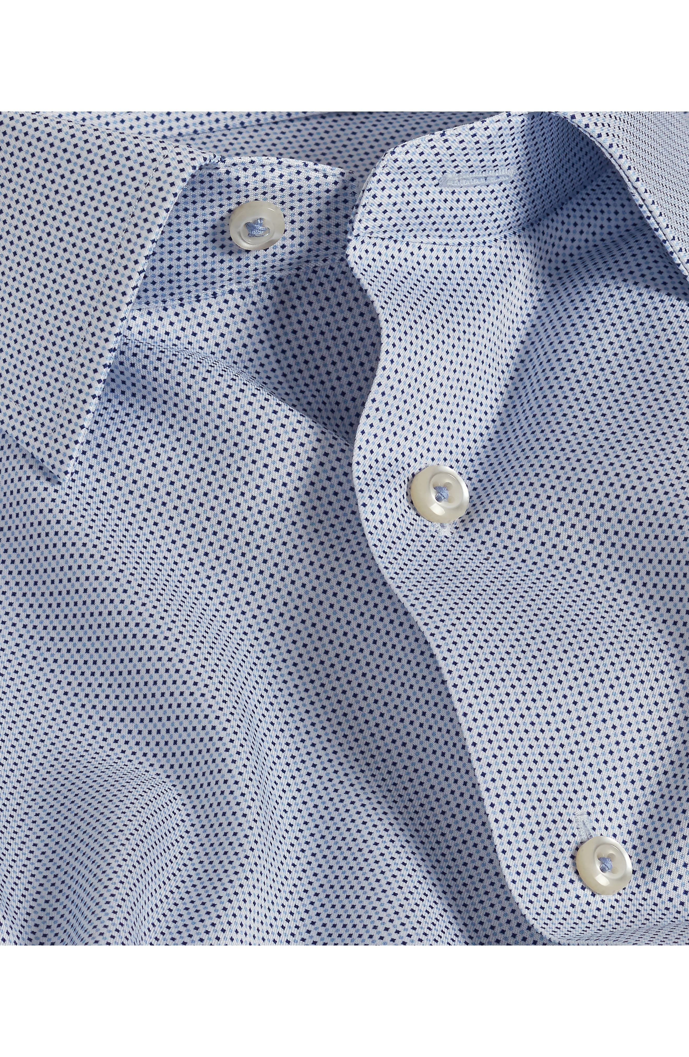 Trim Fit Microdot Print Dress Shirt - image 2