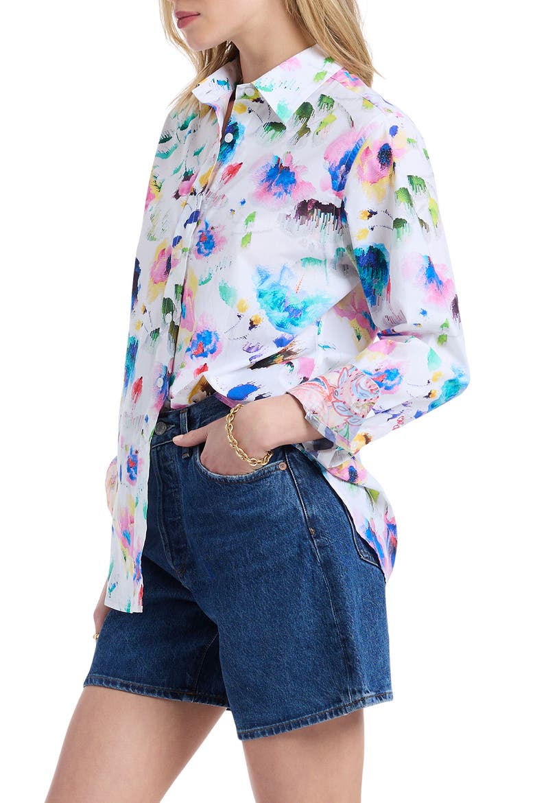 Carrie Long Sleeve Woven Shirt, Alternate, color, MULTI
