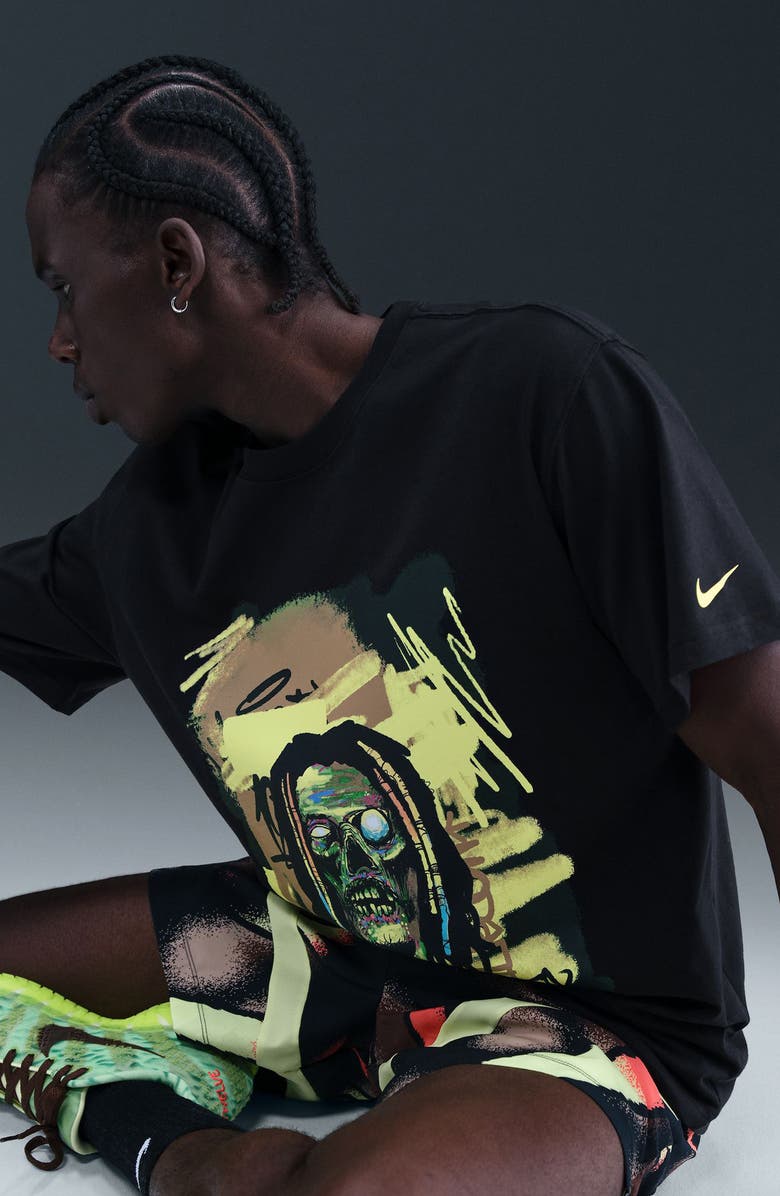 Nike Ja Morant Max90 Zombie Graphic T-Shirt, Alternate, color, Black