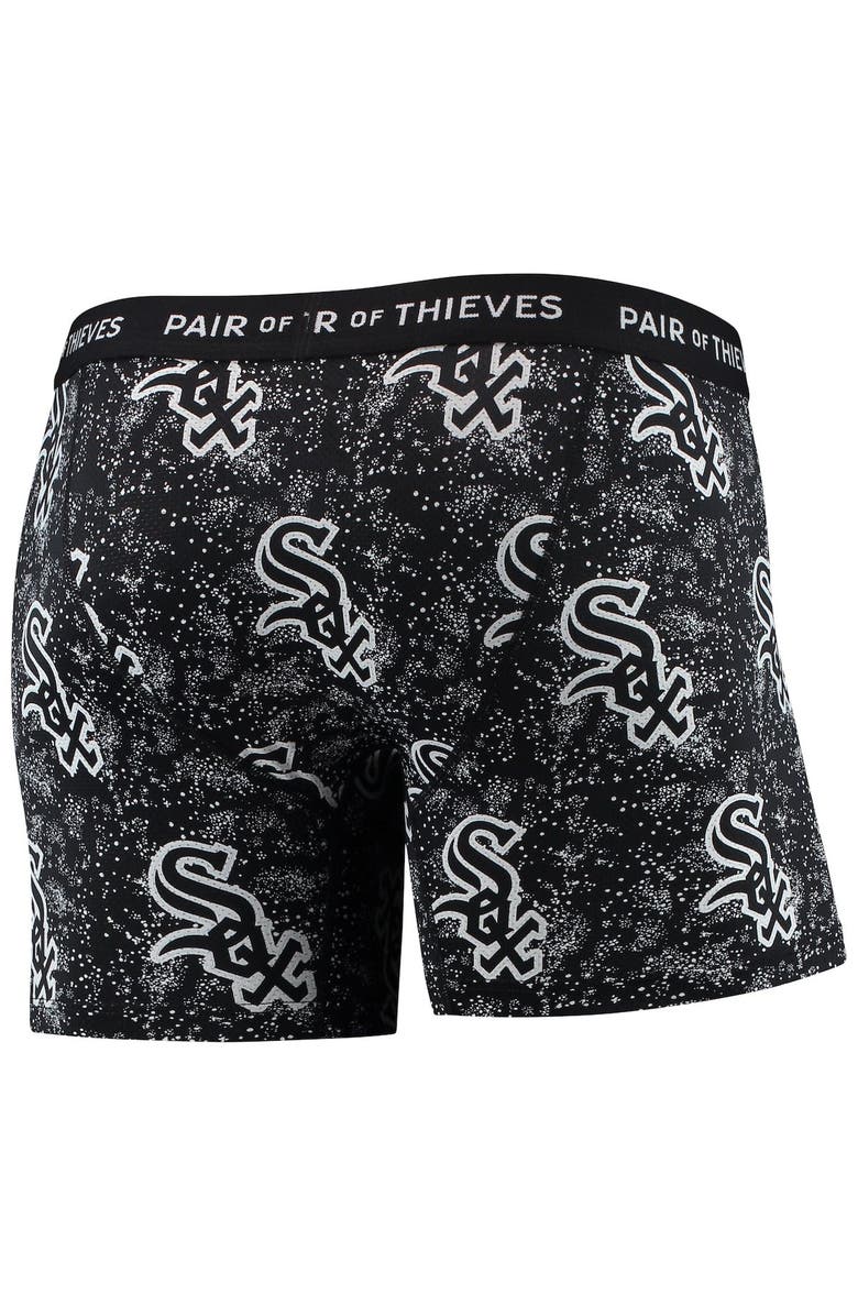 Pair of Thieves Men's Pair of Thieves Black Chicago White Sox Super Fit 2-Pack Boxer Briefs Set, Alternate, color, Black