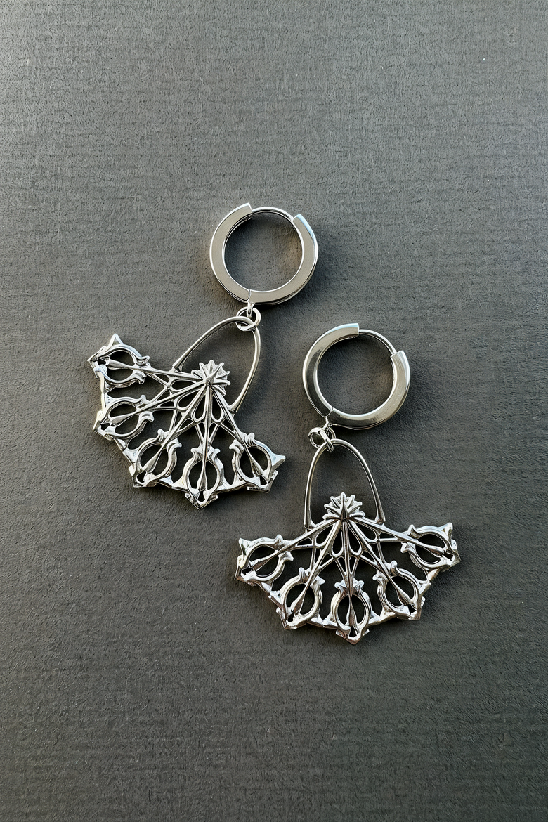 Daphne Earrings, Alternate, color, Silver
